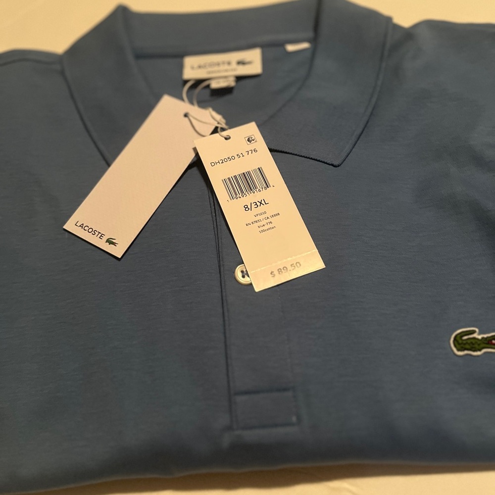 Lacoste Men's Sky Blue Polo Shirt - Picture 3 of 5